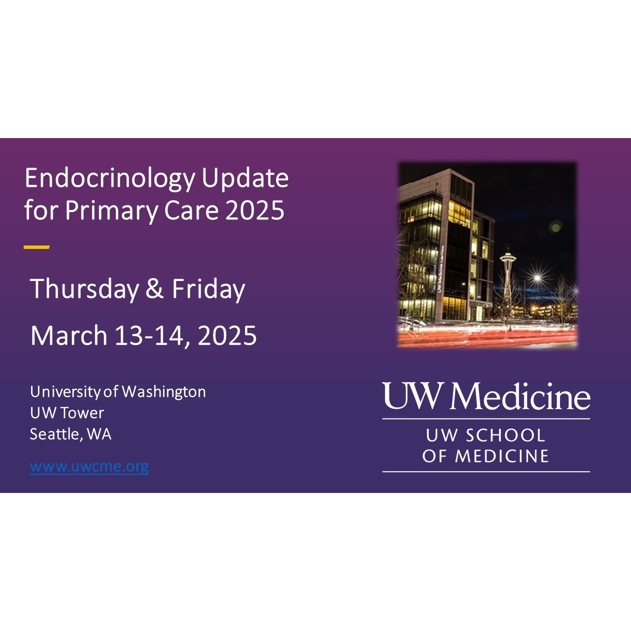 UW Medicine Endocrinology and Diabetes Update for Primary Care 2025